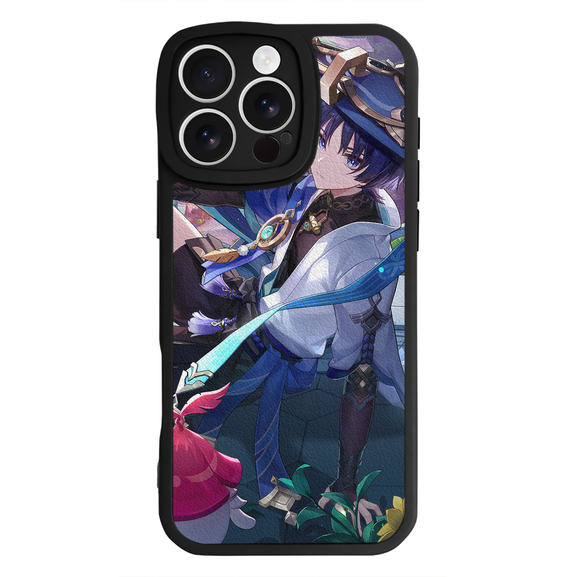 げんし神 genshin 【iPhone 16シリーズ対応】シリコンスマホケース（レザー調） 材質：シリコン
